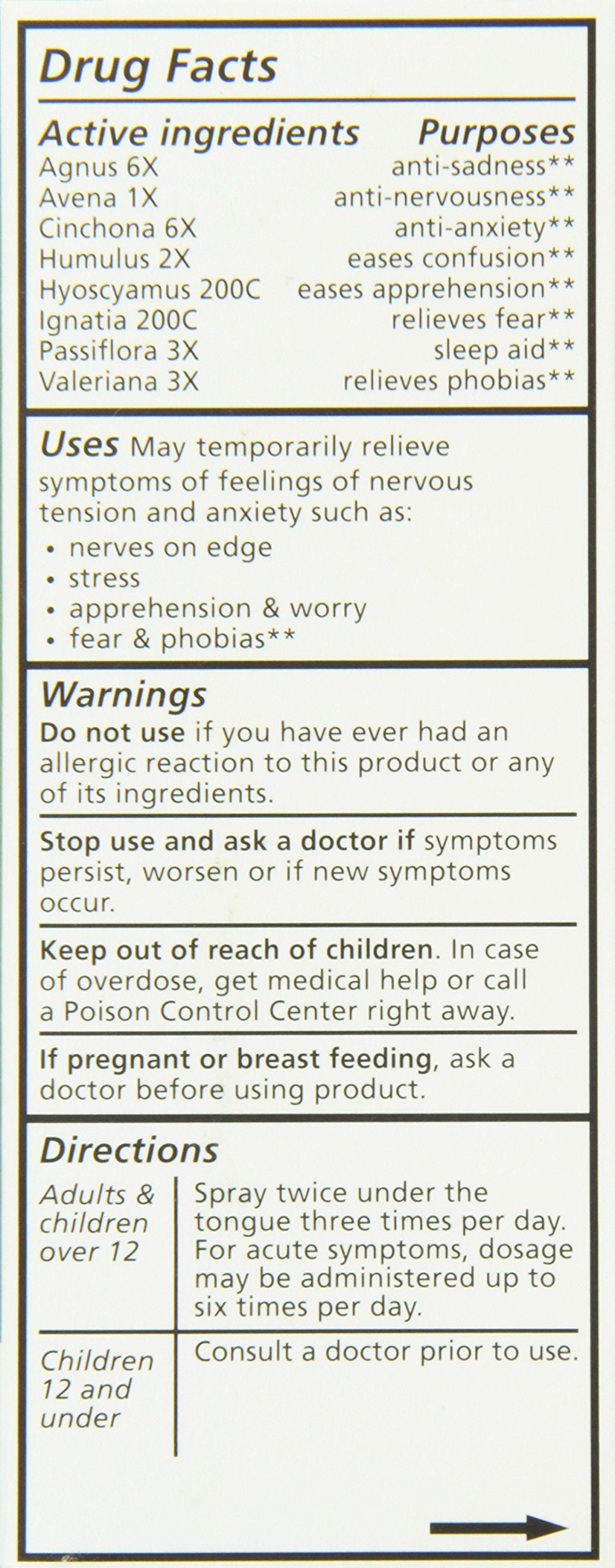 Liddell Homeopathic Letting Go Anxiety Spray, 1 Ounce