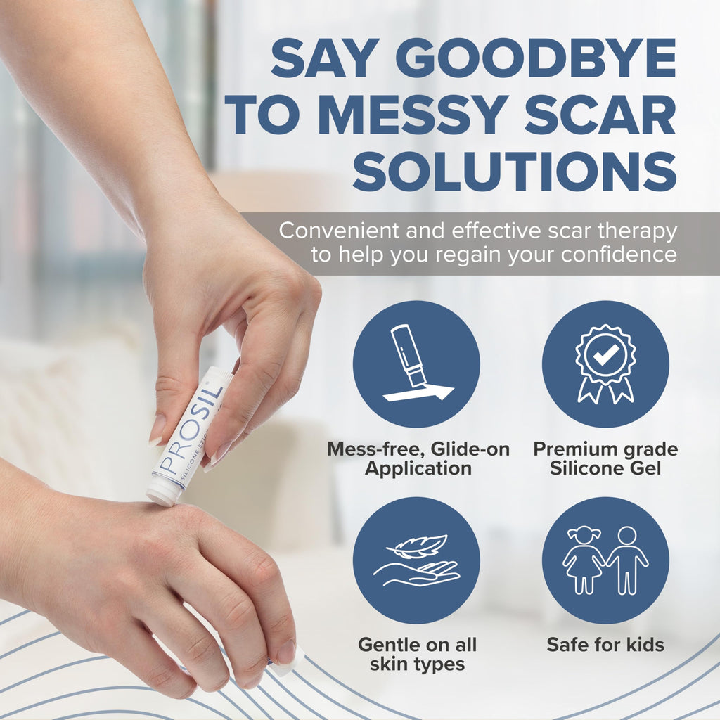 PROSIL Silicone Scar Stick 4.25g - Effective Scar Treatment with Premium-Grade Silicone - Compact, Mess-Free, Glide-on Applicati