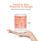 Essential Oil Diffuser, Aromatherapy Diffuser, 100% Natural Himalayan Salt Lamp, Ultrasonic Cool Mist Humidifier 3 in 1 for Smal