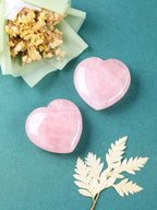 Jovivi 60mm Large Rose Quartz Crystal Heart Healing Crystals Heart Stones Polished Pocket Love Gemstones Chakra Reiki Energy Bal