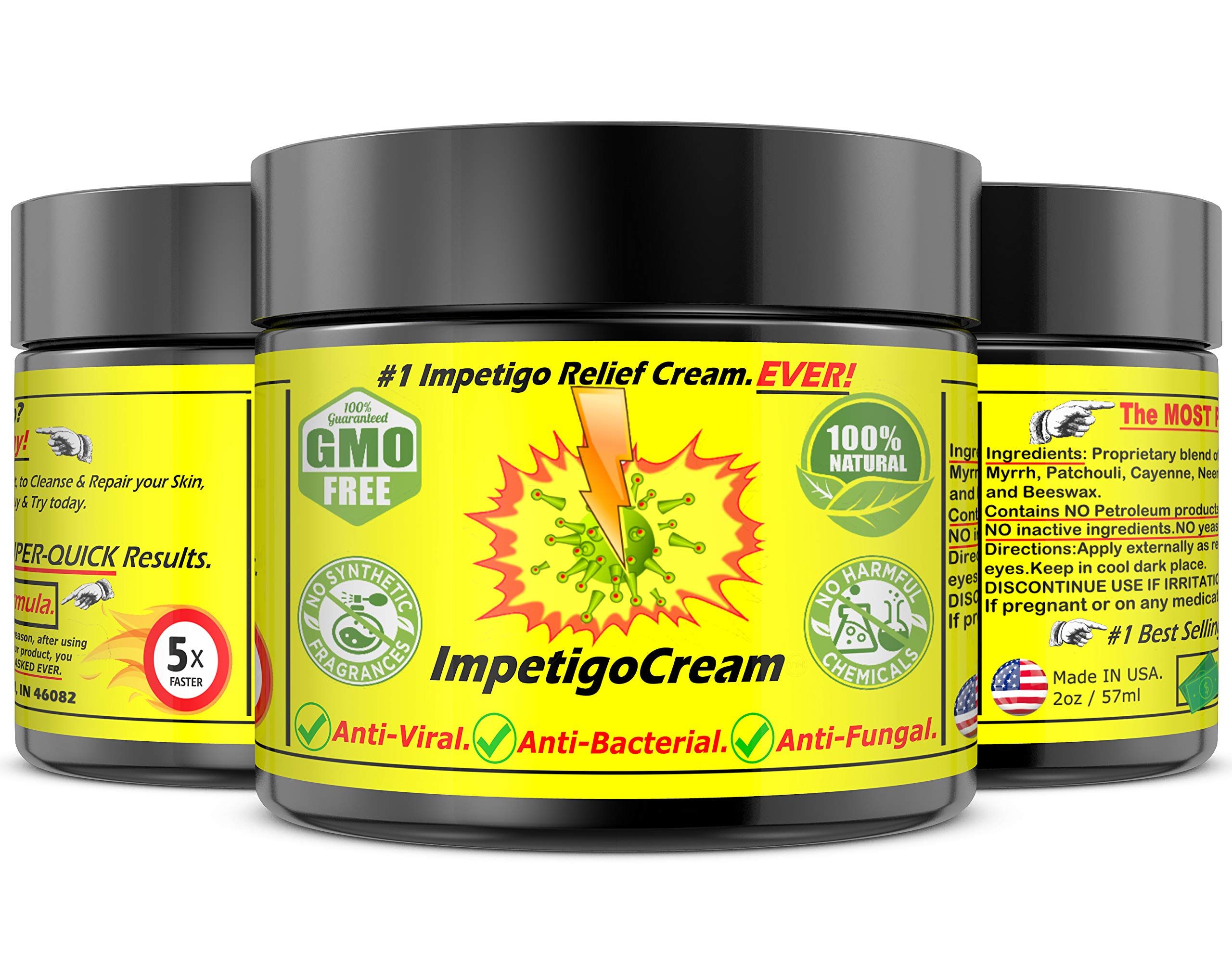 ImpetigoCream Adults Kids Ointment Cream Salve Skin with Tea Tree Oil Fast Scar All Clear