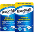 Kaopectate Multi-Symptom Anti-Diarrheal& Upset Stomach Reliever, 42 Caplets (Pack of 2)