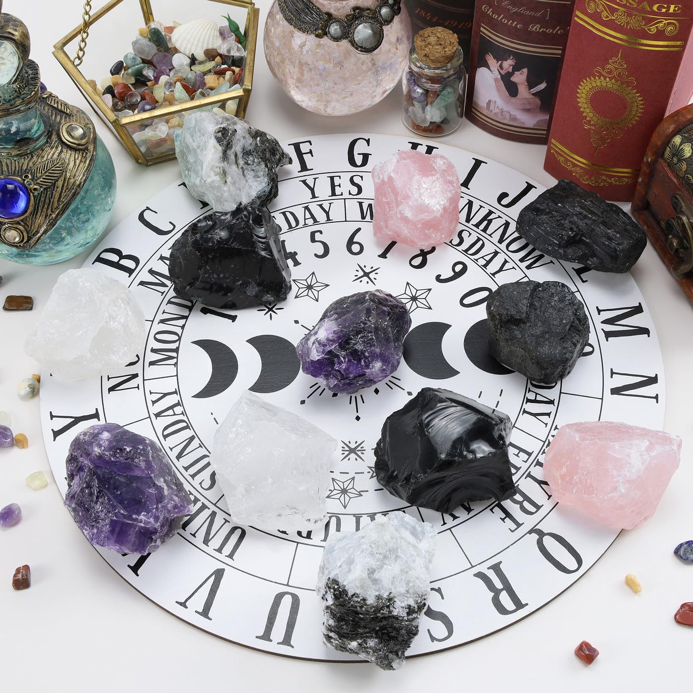 NUKAYAI 2Pcs Rose Quartz Crystals 1.8-2.2'' Large Raw Stones Rough Rocks Healing Crystal for Cabbing Polishing Decoration DIY Wi