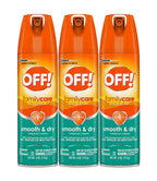 Off! Family Care Smooth & Dry Insect Spray, 4 oz (Pack - 3),White