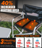 Heated Stadium Seats for Bleachers, Thicken Memory Foam Folding Heated Seat Cushion, Heating Camping Chair Seat Pad Cordless, Se