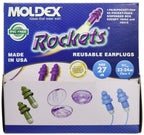 Moldex-Metric Inc. Rockets Tapered Styrene Corded Earplug, Purple