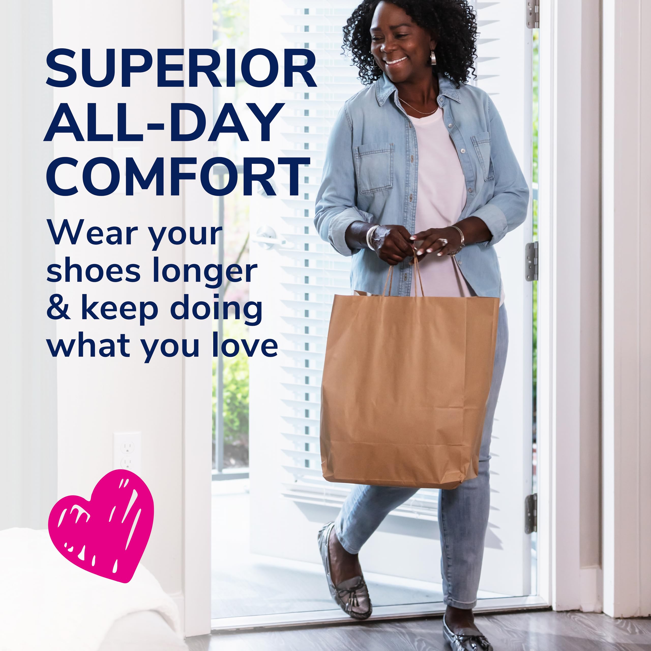 Dr. Scholl s Love Your Flats & Sandals, 3/4 Length Insoles for Women, Shoe Size 6-10: All-Day Comfort Shoe Inserts for Women wi