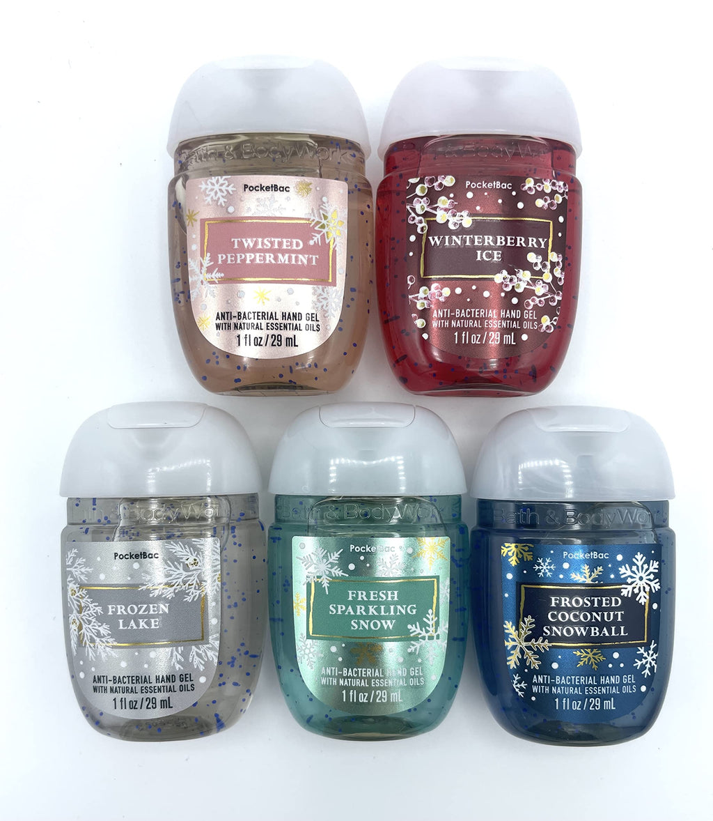 Bath and Body Works Bath & Body Works Pocketbacs Assorted 5-Pack with Holiday Scents (Assorted Holiday Round), 1 Fl Oz (Pack of