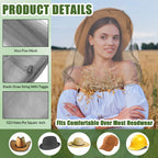 HESTYA 4 Pack Mosquito Net Face Mesh Net Protecting Net for Outdoor Hiking Camping Climbing Mosquito Fly Insects Preventing (Gra