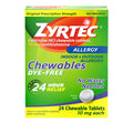 Zyrtec 24 Hour Allergy Relief Berry Chewable Tablets, 10 mg Antihistamine Cetirizine HCl per Tablet, Medicine Relieves Hay Fever