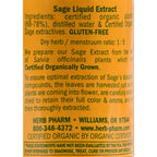 HERB PHARM Organic Sage Extract, 1 FZ