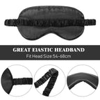 Silk Satin Sleeping Mask Eye Mask Set Include 2 Blindfold Eyeshade Elastic Strap Double Layer Silk Filling Eye Cover 2 Ear Plugs