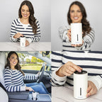 BlueHills Waterless Cordless Essential Oil Diffuser - White, Wireless, Portable Aroma Nebulizing Diffusers for Home, Car & Offic