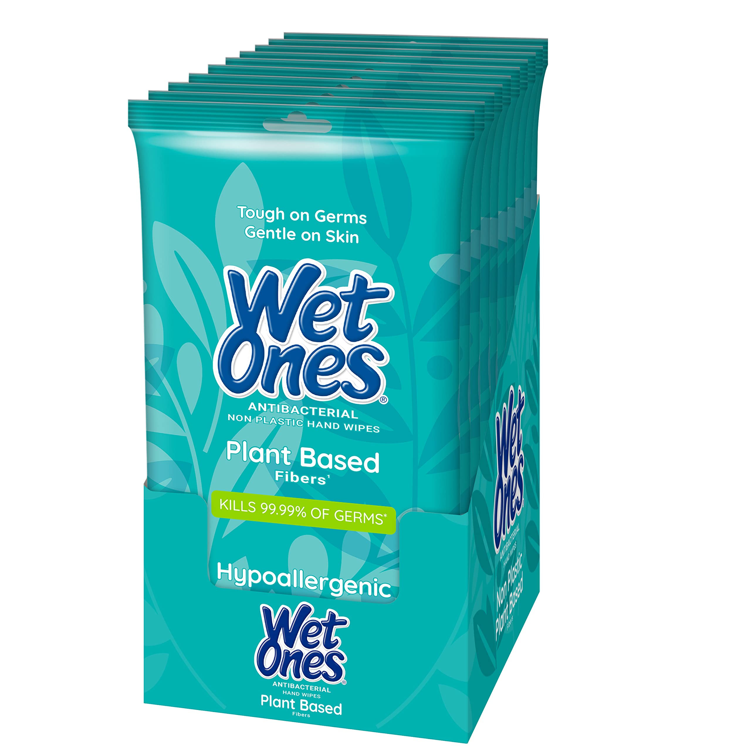 Wet Ones Plant Based Antibacterial Hand Wipes - Travel Wipes, 20 ct. (10 pack)