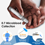 AurorAid Blood Glucose Monitoring System, G-426 Blood Glucose Monitor Kit - 100 Test Strips and 100 Lancets for Home Use, 500 Me