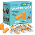 TICONN 40 Pairs Ear Plugs, 32dB Noise Reduction Earplugs for Sleeping Hearing Protection Travel Study Concentration Construction