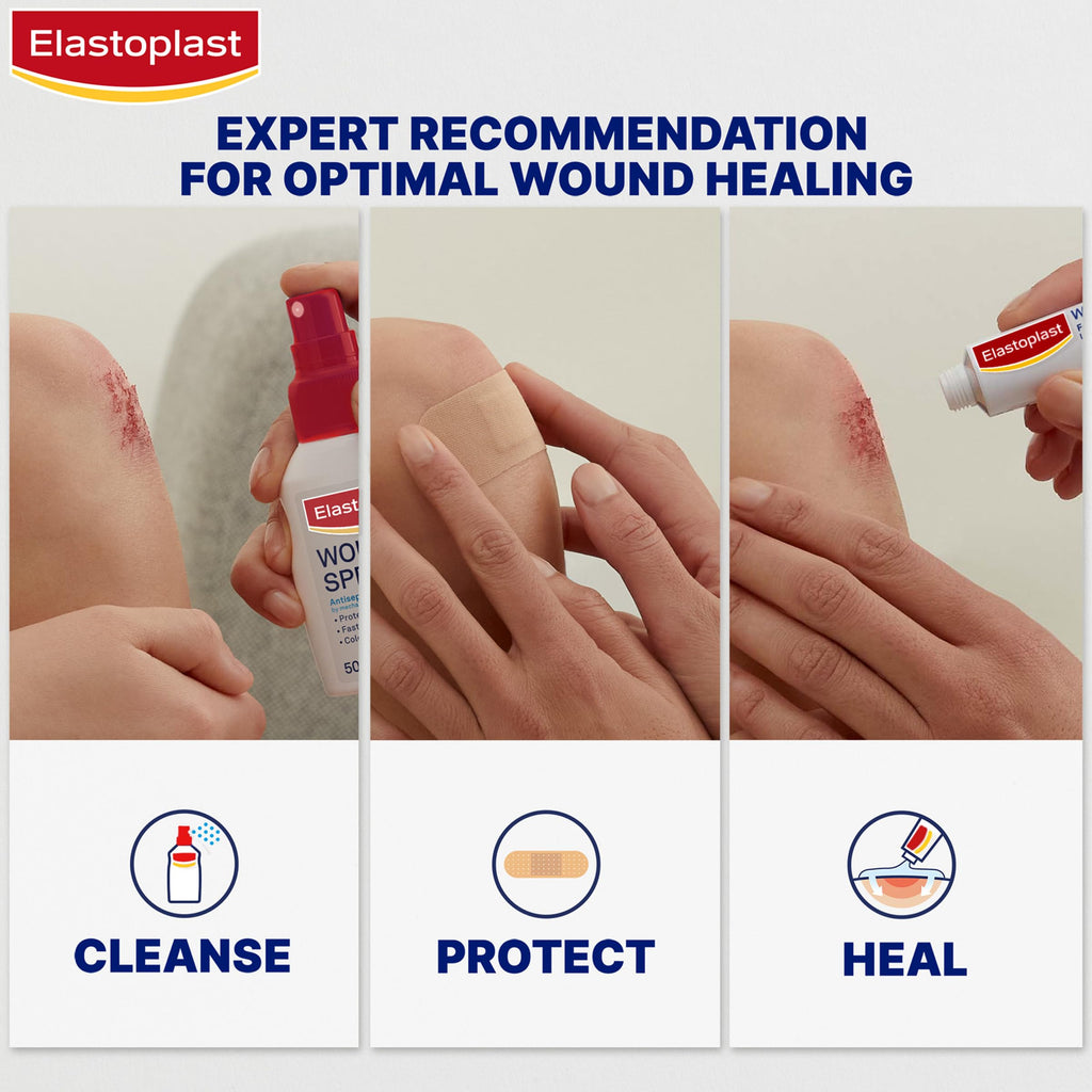 Elastoplast Sensitive Hypoallergenic Dark Skin Tone Plasters (20 Pieces), Painless Removal, Breathable Fabric, 19g, Large, 1 Cou