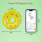 Large Weekly Pill Organizer,7 Day Cute Heart Pill Organizer,Weekly Container for Fish Oil/Medicine/Supplements (Blue1)
