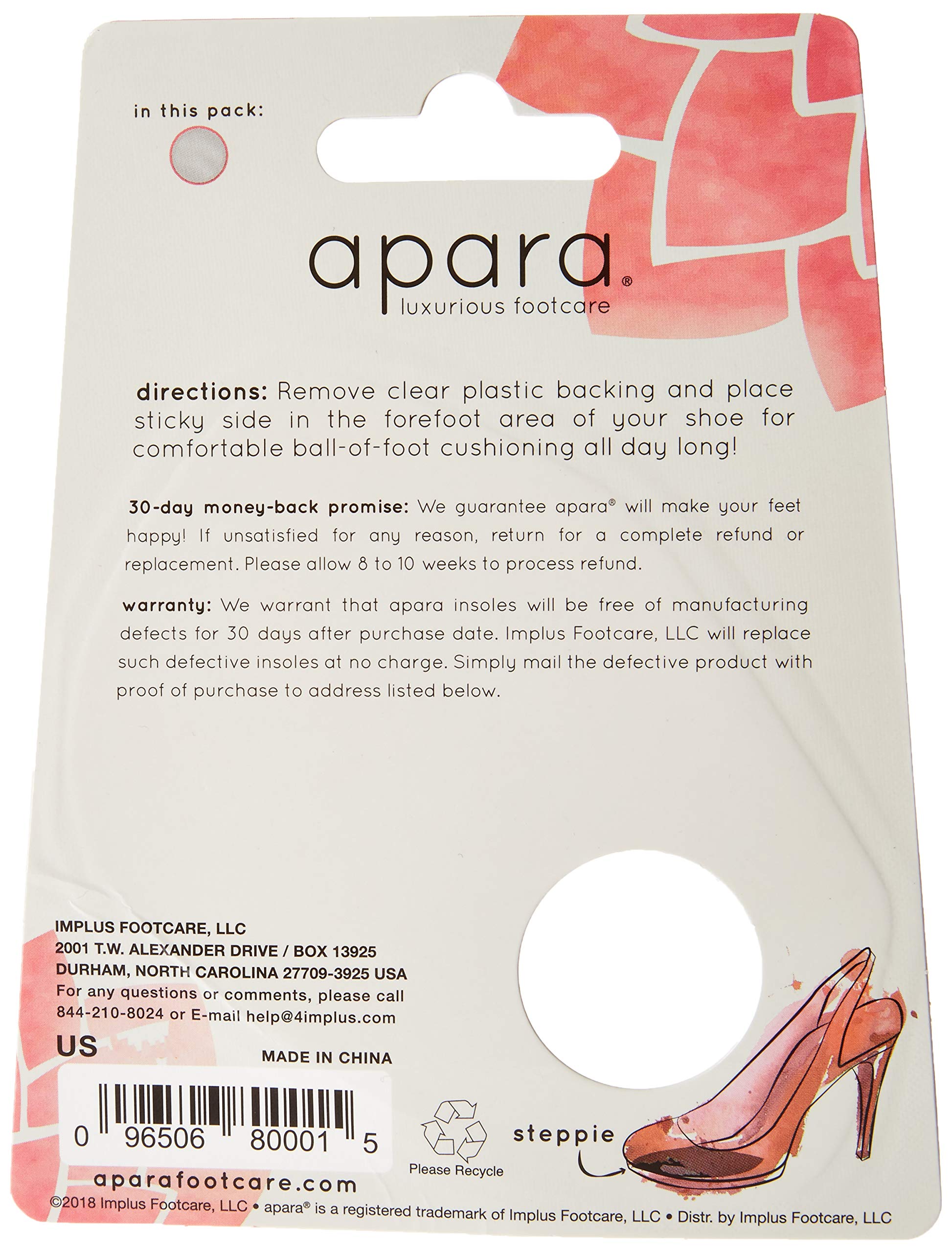 Apara Women's Gel Steppie ,Clear ,One Size