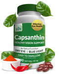 Health Thru Nutrition Capsanthin 40mg - Ultimate Eye Supplement | Healthy Vision Support & Blue Light Protection Dry Eye Relief 