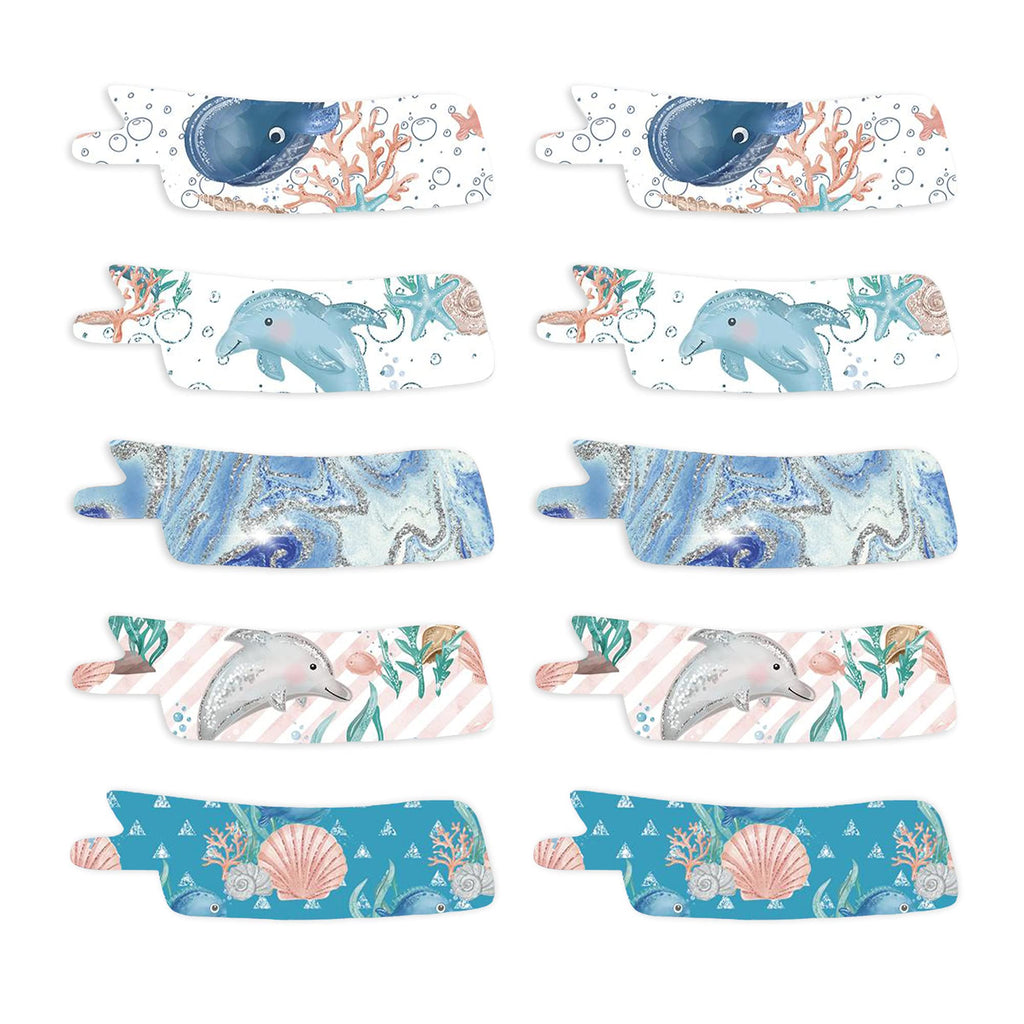 Nasogastric or Oxygen Tube precut Adhesive Tape Ocean Mix x 10 Pack. (Right Side)