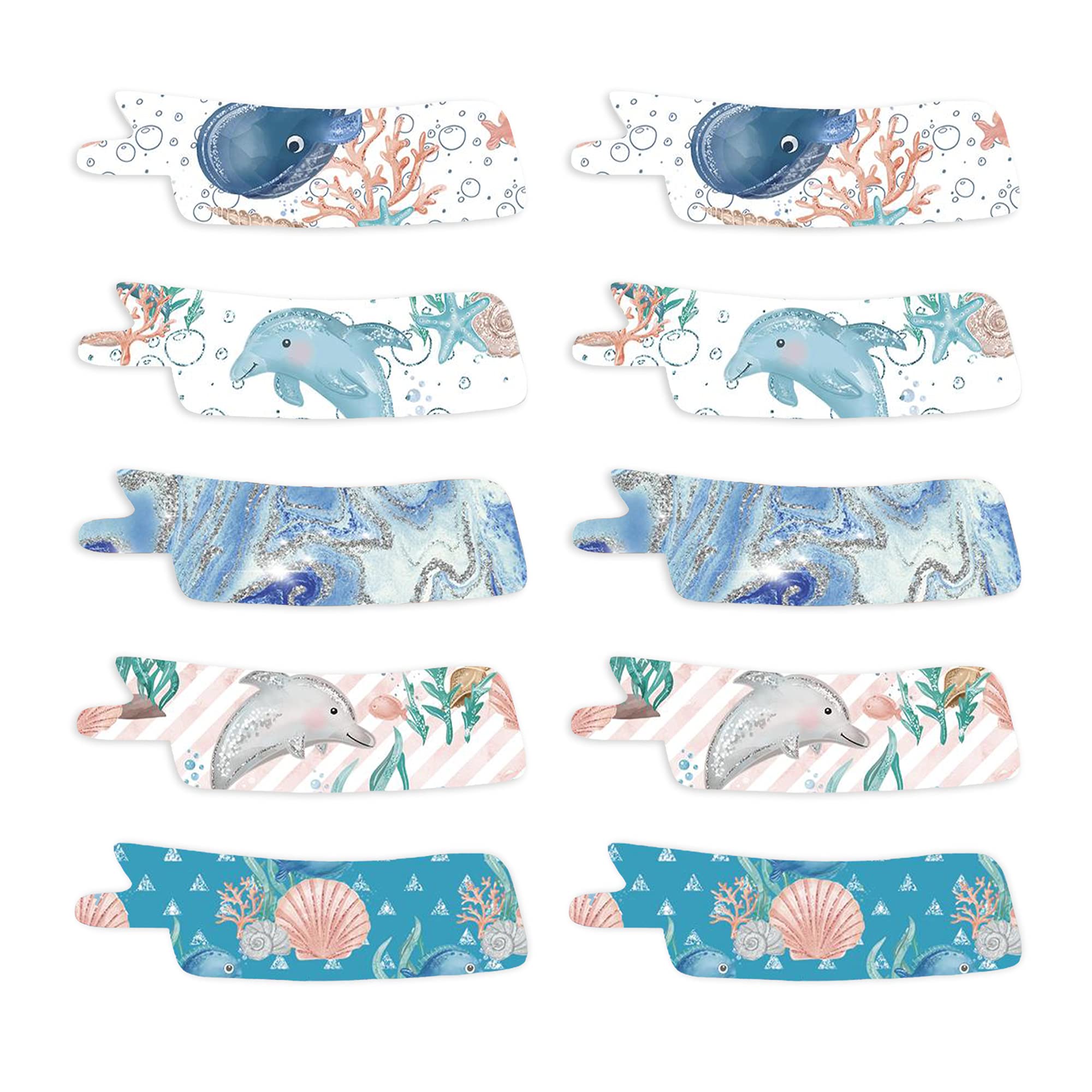 Nasogastric or Oxygen Tube precut Adhesive Tape Ocean Mix x 10 Pack. (Right Side)