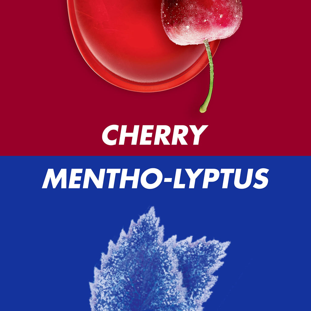 HALLS Relief Cherry Cough Drops, 2 Value Packs of 200 Drops (400 Total Drops) + Bonus 9 Count HALLS Relief Mentho-Lyptus Cough D