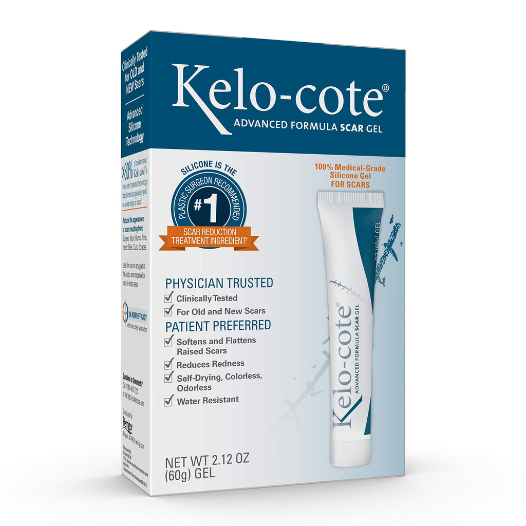 Kelo-cote Advanced Skincare Formula Scar Gel, Acne Scar, Burn Scar, Surgical Scar, C-Section Scar and Keloid Scar Treatment, 2.1
