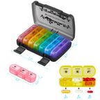 FGcase Pill Organizer 3 Times a Day with Travel Case, Large Weekly Pill Case 7 Day, Daily Pill Box with 21 Compartments, Pill Di