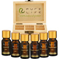 Pure Life Top Essential Oil Set for Diffuser Aromatherapy, 100% Organic Fragrance Oils for Humidifier at Home & Car, Fresh Grade