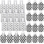 Frienda 24 Pcs Mini Hand Sanitizer Bulk Gift Set Include 12 Hand Gel 1 Fl oz 12 Hand Sanitizer Holder Keychains for Team Teen Gi
