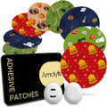 Dexcom G7 & Stelo Adhesive Patches Holiday, Amolyfe 20-Pack Over Patches Waterproof Bump-Proof with 2 Hard Caps and Tin Case, Br