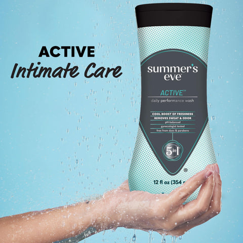 Summer's Eve Active Daily Performance All Over Feminine Body Wash, Feminine Wash pH Balanced, 12 fl oz bottle 3 Pack