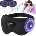 TOPOINT Sleep Mask with Bluetooth Headphones, 3D Eye Mask for Sleep Headphones with White Noise, Total Blackout, 5.4 Bluetooth, 