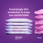 Always Discreet Incontinence Pads for Women and Postpartum Pads, Extra Heavy, 33 CT, up to 100% Bladder Leak Protection