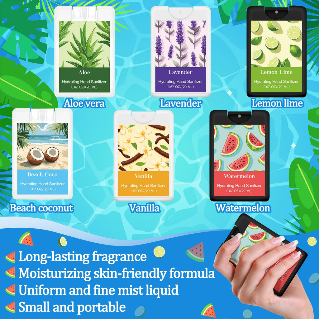 Dansib 24 Pack Hand Sanitizer Spray Bulk Travel Size Mini Hydrating Hand Sanitizer Gifts for Office Coworker Staff Teacher Chris