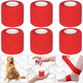 Twavang 6 Pack 2 Inches Self Adhesive Bandage Wrap Breathable Cohesive Bandage Elastic Tape for Pets, Athletic, Sports, Wrist, K