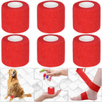 Twavang 6 Pack 2 Inches Self Adhesive Bandage Wrap Breathable Cohesive Bandage Elastic Tape for Pets, Athletic, Sports, Wrist, K