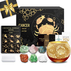 Aovila Cancer Gifts for Women Cancer Tea Light Holder Candle Holder Crystals Birthstones Gift Box Set Zodiac Astrology Gifts Bir