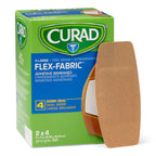CURAD Flex-Fabric Adhesive Bandages, X-Large 2x4, 50 Count
