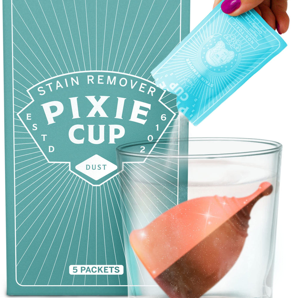Pixie Cup Stain Remover for Wash Menstrual Cup - The Only Sterilizer Cleaner that Will Remove Stains On Your Reusable Menstrual 