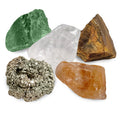 Money Magnet Raw Crystals  Original Certified Pyrite Stone, Citrine, Green Aventurine Stone, Tiger Eye, Clear Quartz Money Attr