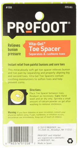 ProFoot Vita-Gel Toe Spacer 2 Each