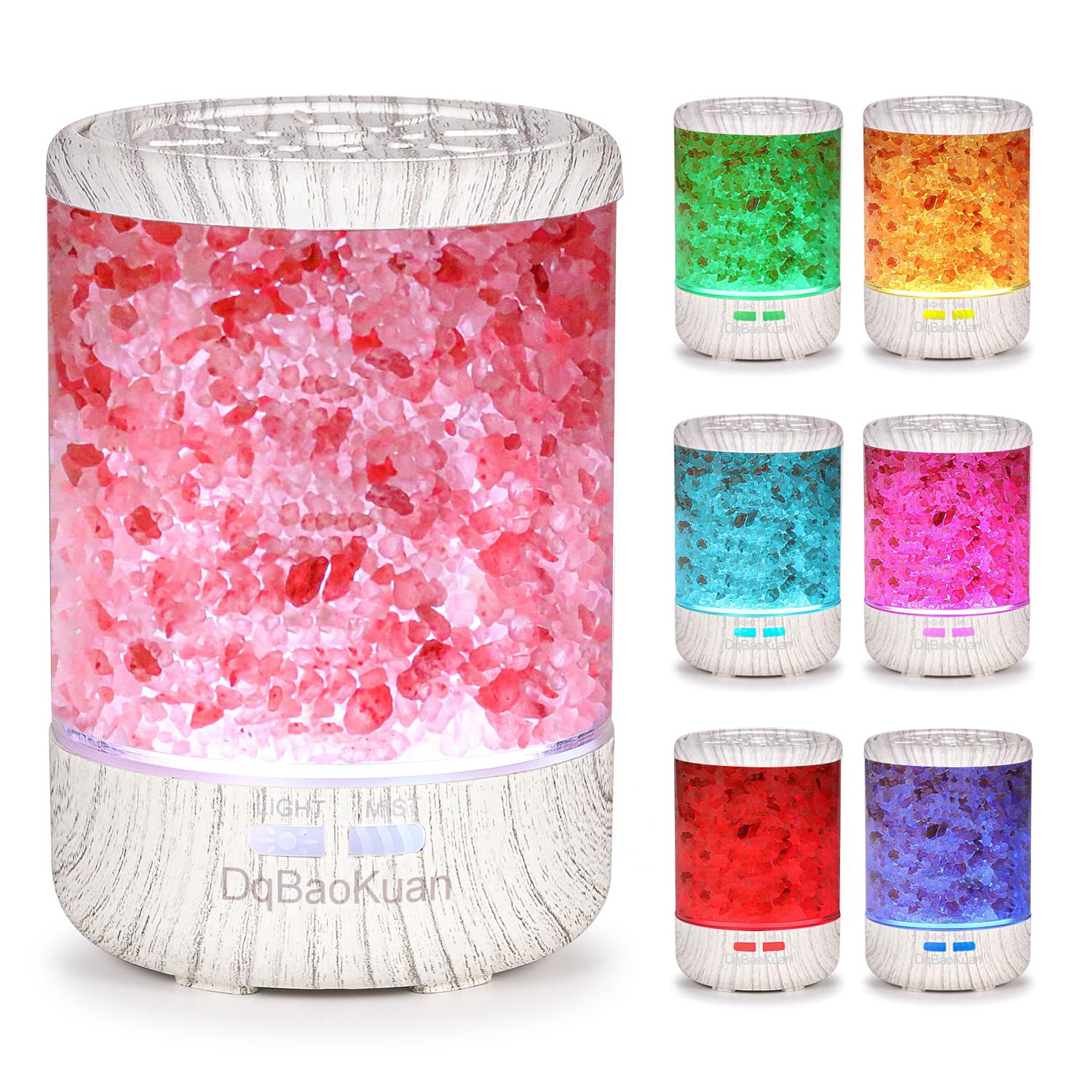 Essential Oil Diffuser, Aromatherapy Diffuser, 100% Natural Himalayan Salt Lamp, Ultrasonic Cool Mist Humidifier 3 in 1 for Smal