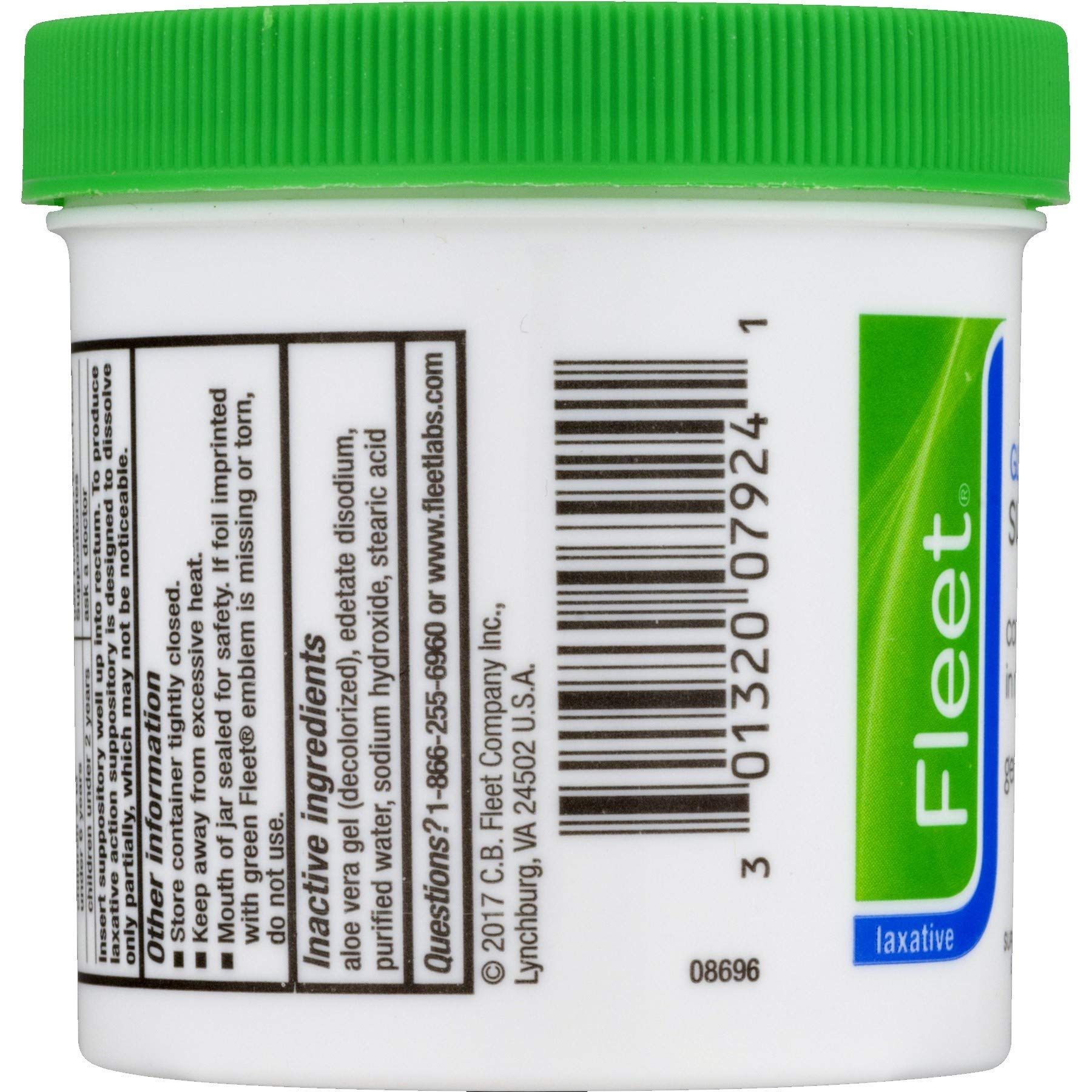 Fleet Glycerin Suppositories, Adult Size, 24-Count Boxes (Pack of 12)
