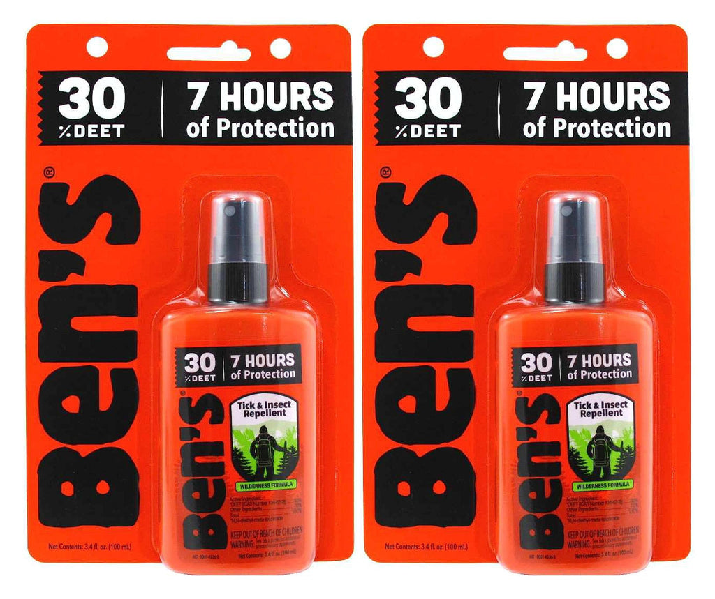 Bens Tick & Insect Repellent 30% Deet, Orange, 3.4 Ounce (2 Pack)
