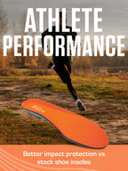 Sof Sole Mens Athlete Performance Full-Length Insole, Orange, 7-8.5