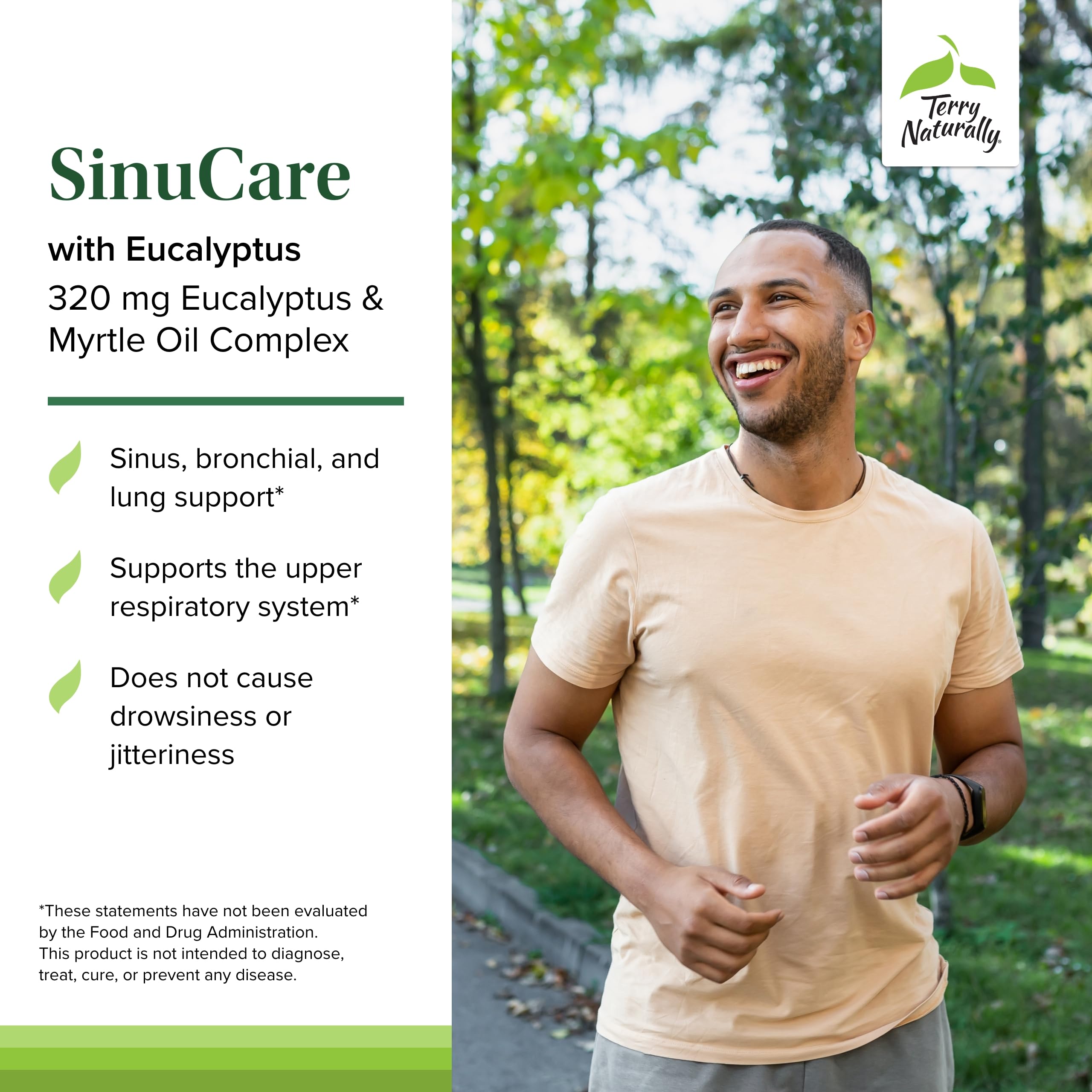 Terry Naturally SinuCare - Bronchial Wellness Support Supplement - Healthy Sinus Aid - Dietary Supplement to Support Healthy Lun