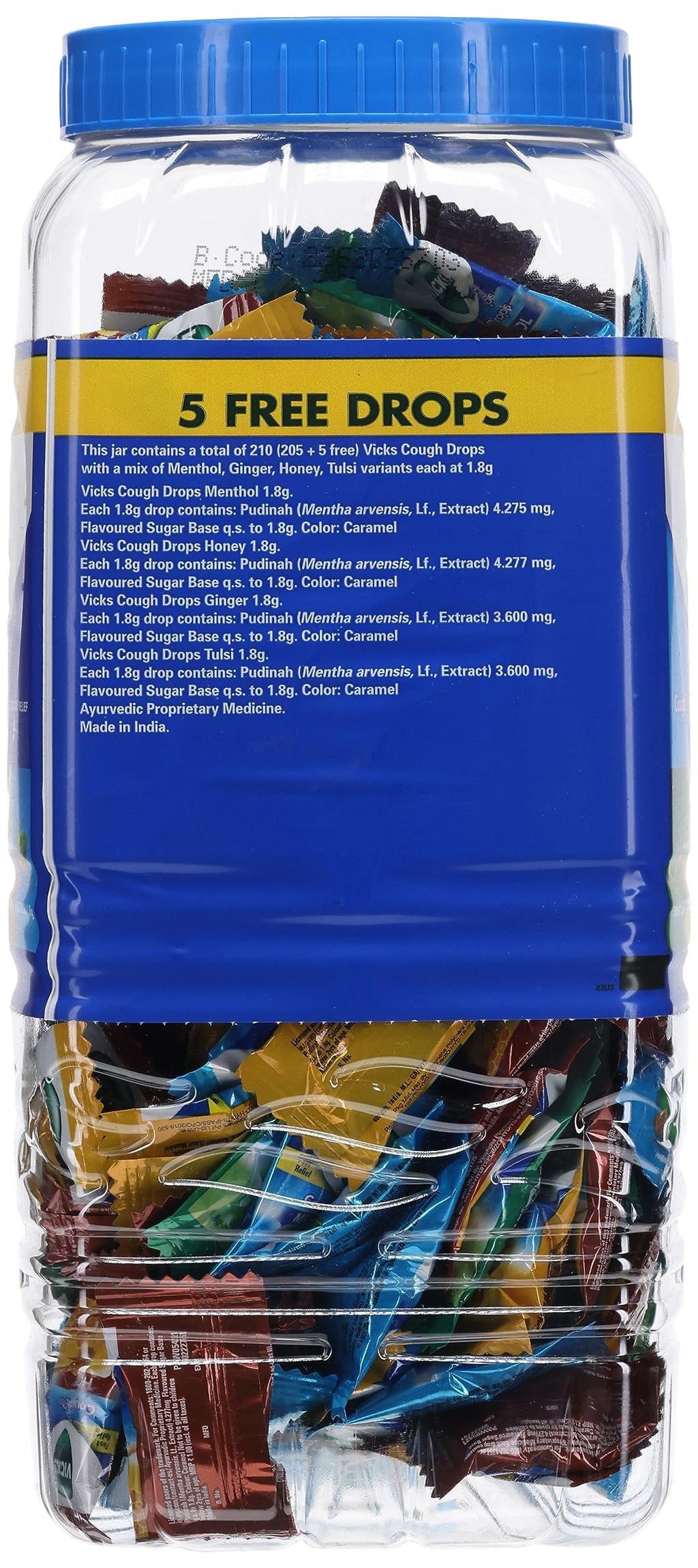 V Throat Drops Vicks V Throat Cough Drops - 175 Count (Menthol/Ginger/Honey)