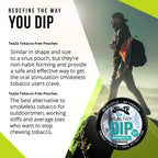 TeaZA Energy Pouches, Tobacco Free Nicotine Free Smokeless Alternative Snuff & Energy Dip Chewing Tobacco Alternative Healthy Di